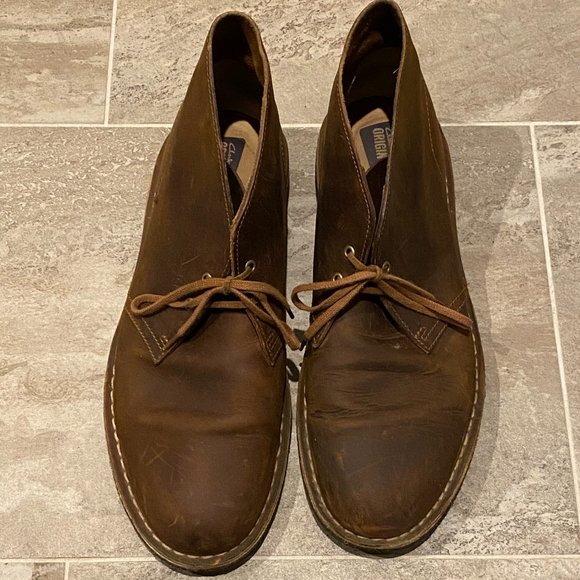 CLARKS Desert Boot Chukkas Beeswax Leather - Picture 1 of 4